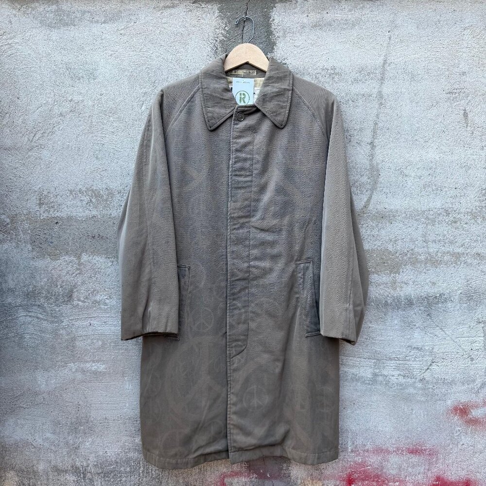 70's Vintage Military Peace Sign Printed Coat